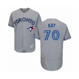 Men's Toronto Blue Jays #70 Anthony Kay Grey Road Flex Base Authentic Collection Baseball Player Jersey