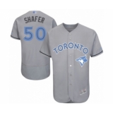 Men's Toronto Blue Jays #50 Justin Shafer Authentic Gray 2016 Father's Day Fashion Flex Base Baseball Player Jersey