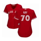Women's Toronto Blue Jays #70 Anthony Kay Authentic Scarlet Alternate Baseball Player Jersey
