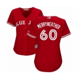 Women's Toronto Blue Jays #60 Julian Merryweather Authentic Scarlet Alternate Baseball Player Jersey