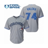 Youth Toronto Blue Jays #74 Breyvic Valera Authentic Grey Road Baseball Player Jersey
