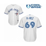 Youth Toronto Blue Jays #69 Hector Perez Authentic White Home Baseball Player Jersey