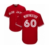 Youth Toronto Blue Jays #60 Julian Merryweather Authentic Scarlet Alternate Baseball Player Jersey
