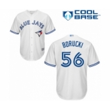 Youth Toronto Blue Jays #56 Ryan Borucki Authentic White Home Baseball Player Jersey