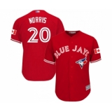 Men's Toronto Blue Jays #20 Bud Norris Replica Scarlet Alternate Cool Base Baseball Jersey