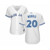 Women's Toronto Blue Jays #20 Bud Norris Replica White Home Baseball Jersey