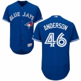 Men's Majestic Toronto Blue Jays #46 Brett Anderson Royal Blue Flexbase Authentic Collection MLB Jersey
