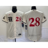 Men's Nike Texas Rangers #28 Jonah Heim Number Cream 2023 City Connect Flex Base Stitched Baseball Jersey