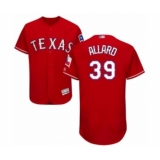 Men's Texas Rangers #39 Kolby Allard Red Alternate Flex Base Authentic Collection Baseball Player Jersey