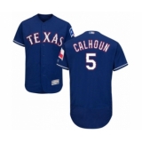Men's Texas Rangers #5 Willie Calhoun Royal Blue Alternate Flex Base Authentic Collection Baseball Player Jersey