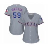 Women's Texas Rangers #59 Brett Martin Authentic Grey Road Cool Base Baseball Player Jersey