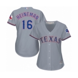 Women's Texas Rangers #16 Scott Heineman Authentic Grey Road Cool Base Baseball Player Jersey