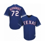 Youth Texas Rangers #72 Jonathan Hernandez Authentic Royal Blue Alternate 2 Cool Base Baseball Player Jersey
