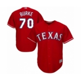 Youth Texas Rangers #70 Brock Burke Authentic Red Alternate Cool Base Baseball Player Jersey
