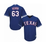 Youth Texas Rangers #63 Taylor Hearn Authentic Royal Blue Alternate 2 Cool Base Baseball Player Jersey