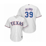 Youth Texas Rangers #39 Kolby Allard Authentic White Home Cool Base Baseball Player Jersey