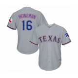 Youth Texas Rangers #16 Scott Heineman Authentic Grey Road Cool Base Baseball Player Jersey