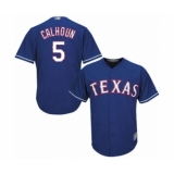 Youth Texas Rangers #5 Willie Calhoun Authentic Royal Blue Alternate 2 Cool Base Baseball Player Jersey