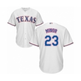 Men's Texas Rangers #23 Mike Minor Replica White Home Cool Base Baseball Jersey