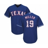 Men's Texas Rangers #19 Shelby Miller Authentic Royal Blue Team Logo Fashion Cool Base Baseball Jersey