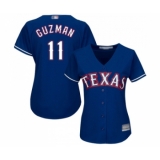 Women's Texas Rangers #11 Ronald Guzman Replica Royal Blue Alternate 2 Cool Base Baseball Jersey