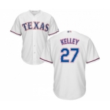 Youth Texas Rangers #27 Shawn Kelley Replica White Home Cool Base Baseball Jersey