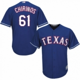 Men's Majestic Texas Rangers #61 Robinson Chirinos Replica Royal Blue Alternate 2 Cool Base MLB Jersey