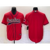 Men's Cleveland Guardians Blank Red Cool Base Stitched Baseball Jersey