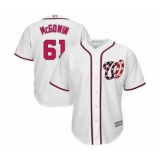Youth Washington Nationals #61 Kyle McGowin Authentic White Home Cool Base Baseball Player Jersey