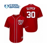 Youth Washington Nationals #30 Koda Glover Authentic Red Alternate 1 Cool Base Baseball Player Jersey