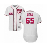 Men's Washington Nationals #65 Raudy Read White Home Flex Base Authentic Collection Baseball Player Jersey