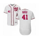 Men's Washington Nationals #41 Joe Ross White Home Flex Base Authentic Collection Baseball Player Jersey