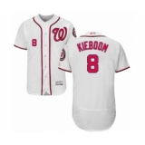 Men's Washington Nationals #8 Carter Kieboom White Home Flex Base Authentic Collection Baseball Player Jersey