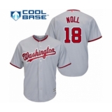 Youth Washington Nationals #18 Jake Noll Authentic Grey Road Cool Base Baseball Player Jersey