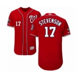 Men's Washington Nationals #17 Andrew Stevenson Red Alternate Flex Base Authentic Collection 2019 World Series Champions Baseball Jersey