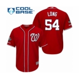 Youth Washington Nationals #54 Kevin Long Authentic Red Alternate 1 Cool Base 2019 World Series Champions Baseball Jersey