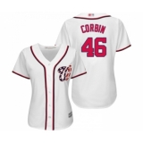 Women's Washington Nationals #46 Patrick Corbin Replica White Home Cool Base Baseball Jersey