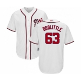 Youth Washington Nationals #63 Sean Doolittle Replica White Home Cool Base Baseball Jersey
