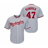 Youth Washington Nationals #47 Howie Kendrick Replica Grey Road Cool Base Baseball Jersey