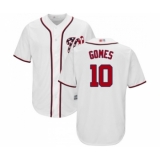 Youth Washington Nationals #10 Yan Gomes Replica White Home Cool Base Baseball Jersey