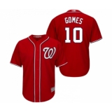 Youth Washington Nationals #10 Yan Gomes Replica Red Alternate 1 Cool Base Baseball Jersey