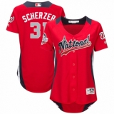 Women's Majestic Washington Nationals #31 Max Scherzer Game Red National League 2018 MLB All-Star MLB Jersey