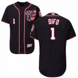 Men's Majestic Washington Nationals #1 Wilmer Difo Navy Blue Alternate Flex Base Authentic Collection MLB Jersey