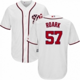 Youth Majestic Washington Nationals #57 Tanner Roark Authentic White Home Cool Base MLB Jersey