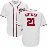 Youth Majestic Washington Nationals #21 Brandon Kintzler Replica White Home Cool Base MLB Jersey