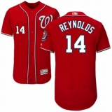 Men's Majestic Washington Nationals #14 Mark Reynolds Red Alternate Flex Base Authentic Collection MLB Jersey