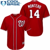 Youth Majestic Washington Nationals #14 Miguel Montero Authentic Red Alternate 1 Cool Base MLB Jersey