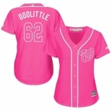 Women's Majestic Washington Nationals #62 Sean Doolittle Replica Pink Fashion Cool Base MLB Jersey