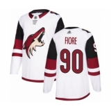 Men's Arizona Coyotes #90 Giovanni Fiore Authentic White Away Hockey Jersey