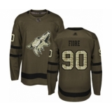 Youth Arizona Coyotes #90 Giovanni Fiore Authentic Green Salute to Service Hockey Jersey